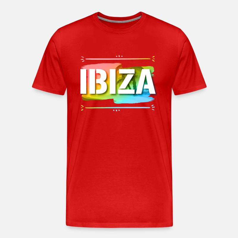 Ibiza - Männer Premium Bio T-Shirt - Rot