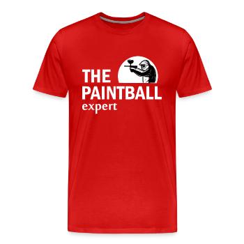 Paintball Airsoft - Männer Premium Bio T-Shirt - Rot - Vorne - Damien (186cm)