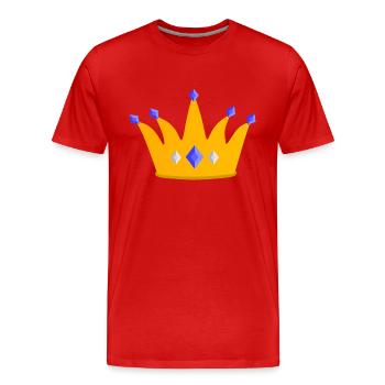 Couronne - T-shirt bio Premium Homme - rouge - Devant - Damien (186cm)