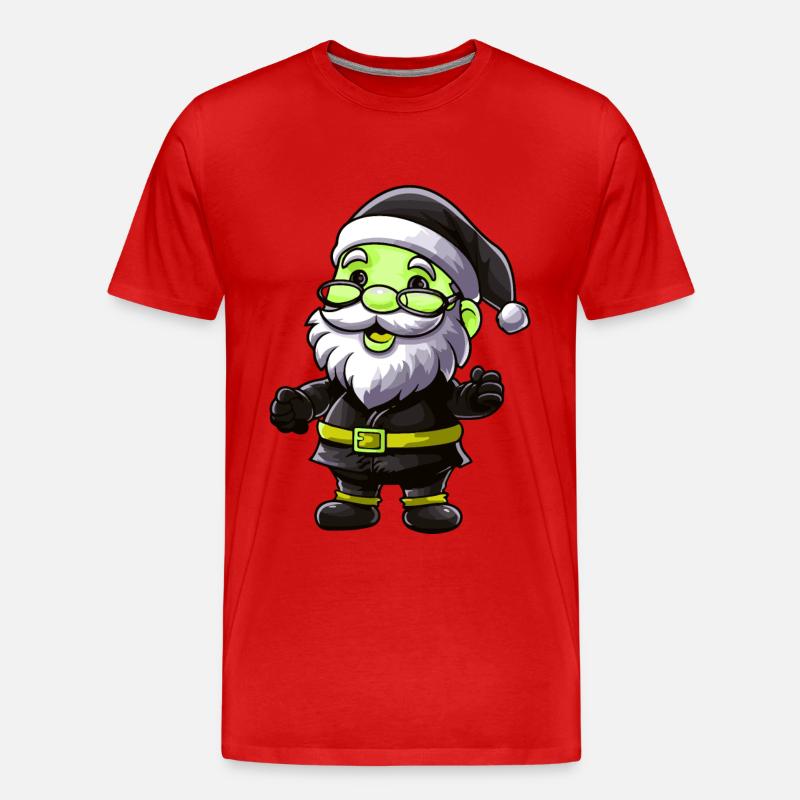 Weihnachtsmann Comic - Männer Premium Bio T-Shirt - Rot