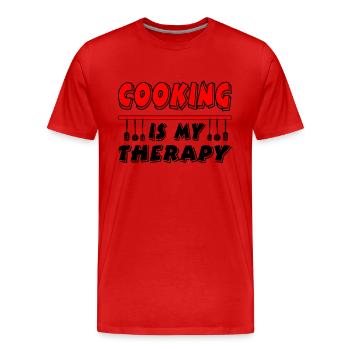 Cuire - T-shirt bio Premium Homme - rouge - Devant - Damien (186cm)