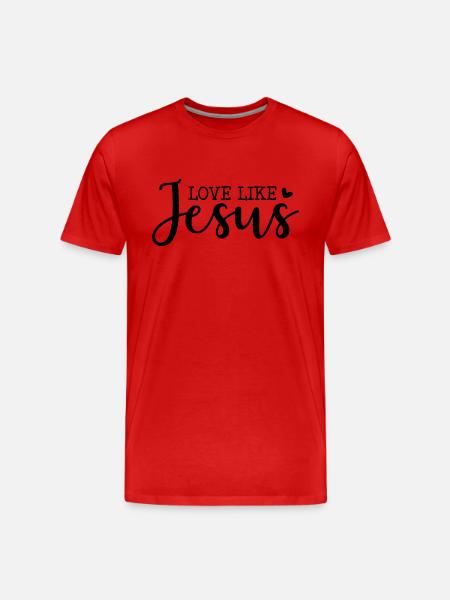 Aimer comme Jésus - T-shirt bio Premium Homme - rouge
