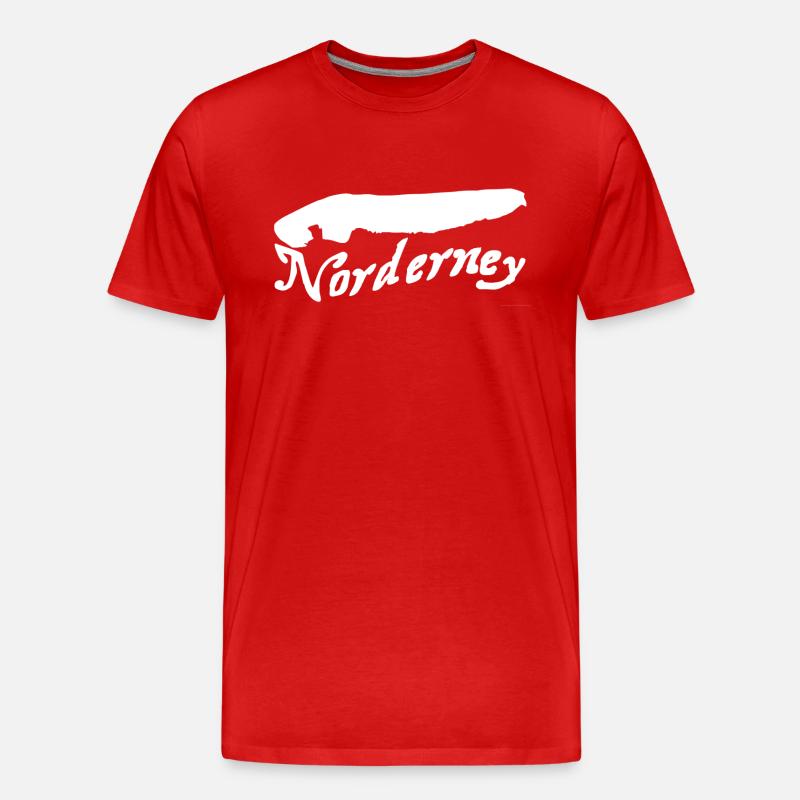Norderney Tattoo - Männer Premium Bio T-Shirt - Rot