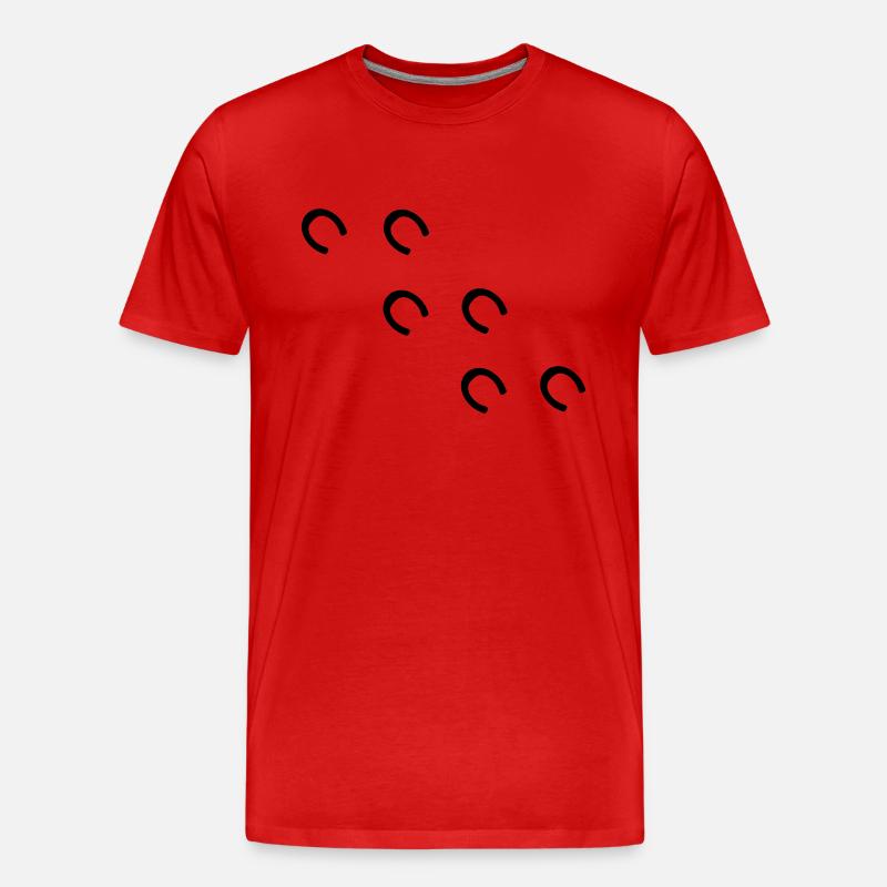 pferd - Männer Premium Bio T-Shirt - Rot