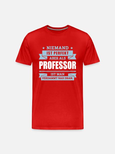Funshirt Professor - Männer Premium Bio T-Shirt - Rot