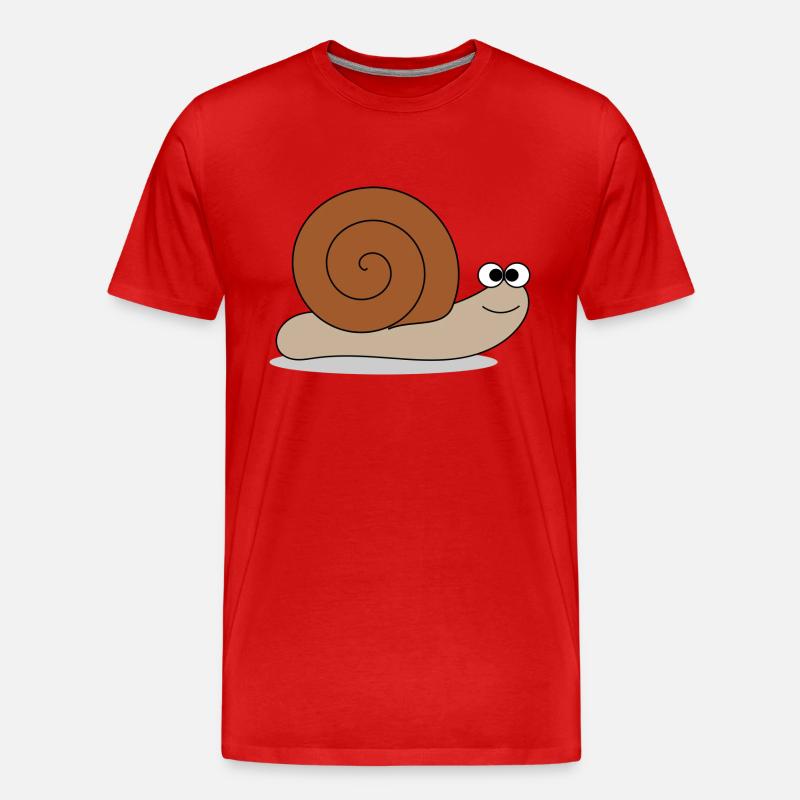 Brown snail - Men's Premium Organic T-Shirt - red