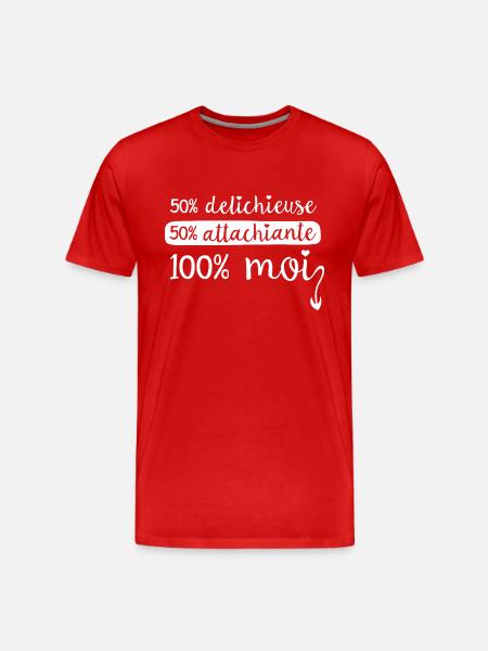 Attachiante - Delichieuse - T-shirt bio Premium Homme - rouge