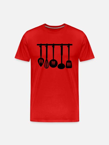Couverts de cuisine - T-shirt bio Premium Homme - rouge