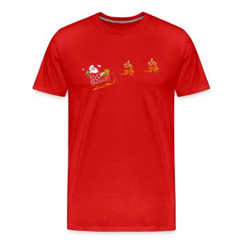 Santa Claus Weihnachten - Männer Premium Bio T-Shirt - Rot - Vorne - Damien (186cm)