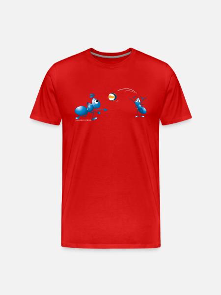 Ants in volleyball - Herre Premium T-shirt økologisk - rød