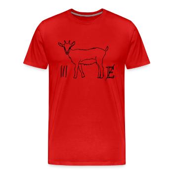 3zig - T-shirt bio Premium Homme - rouge - Devant - Damien (186cm)