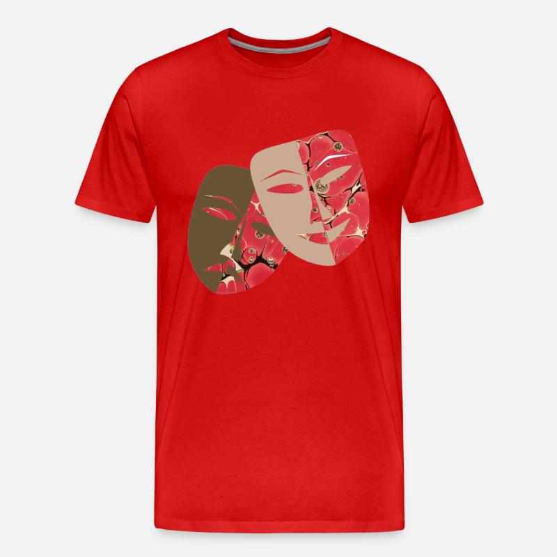 masken e 245 - Männer Premium Bio T-Shirt - Rot