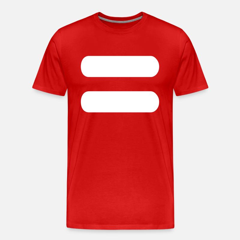 Equal symbol math vector - Men's Premium Organic T-Shirt - red