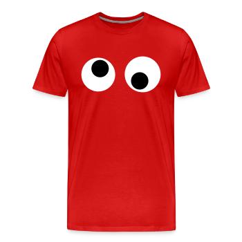 eyes - Men's Premium Organic T-Shirt - red - Front - Damien (186cm)