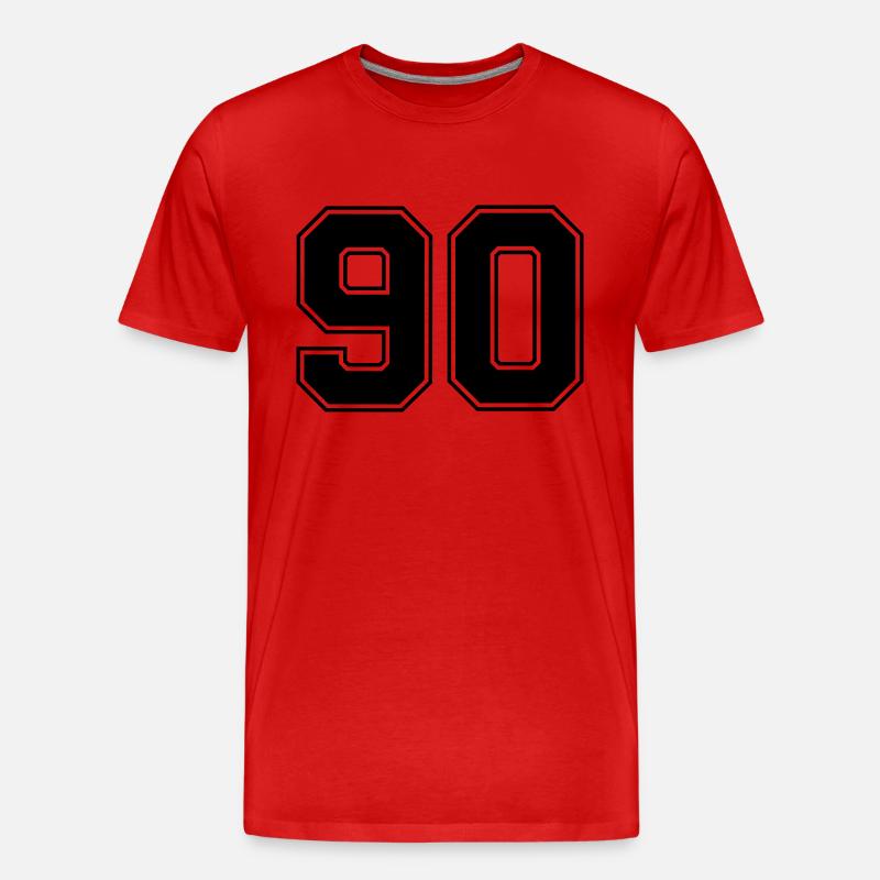 90 - Männer Premium Bio T-Shirt - Rot