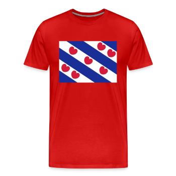 Flag of Friesland - Men's Premium Organic T-Shirt - red - Front - Damien (186cm)