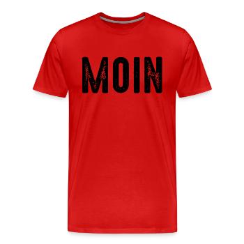 MOIN - T-shirt bio Premium Homme - rouge - Devant - Damien (186cm)