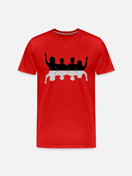 Mirror friends together - Men's Premium Organic T-Shirt - red