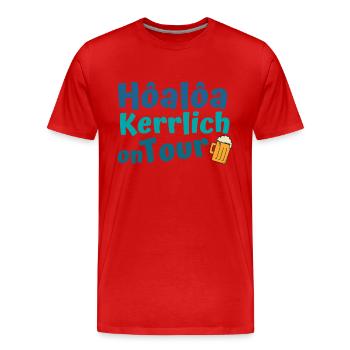 Hoaloa Kerrlich on tour Hohenlohe Männer Jungs - Männer Premium Bio T-Shirt - Rot - Vorne - Damien (186cm)