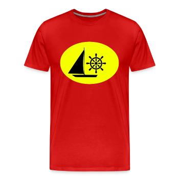 Sail - Men's Premium Organic T-Shirt - red - Front - Damien (186cm)