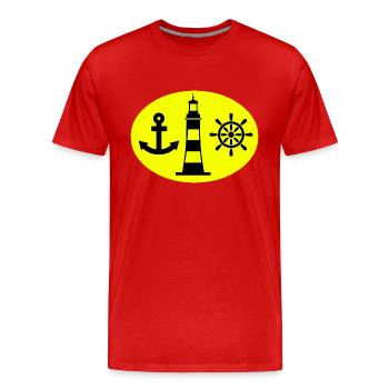 Sail - Men's Premium Organic T-Shirt - red - Front - Damien (186cm)