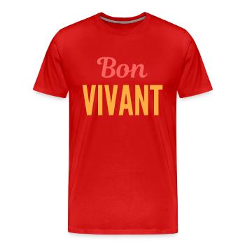 bon vivant - T-shirt bio Premium Homme - rouge - Devant - Damien (186cm)