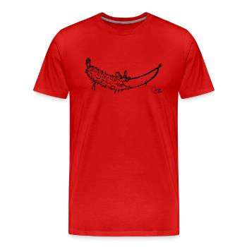 Lustige Töle 4 (Bocki) - Männer Premium Bio T-Shirt - Rot - Vorne - Damien (186cm)