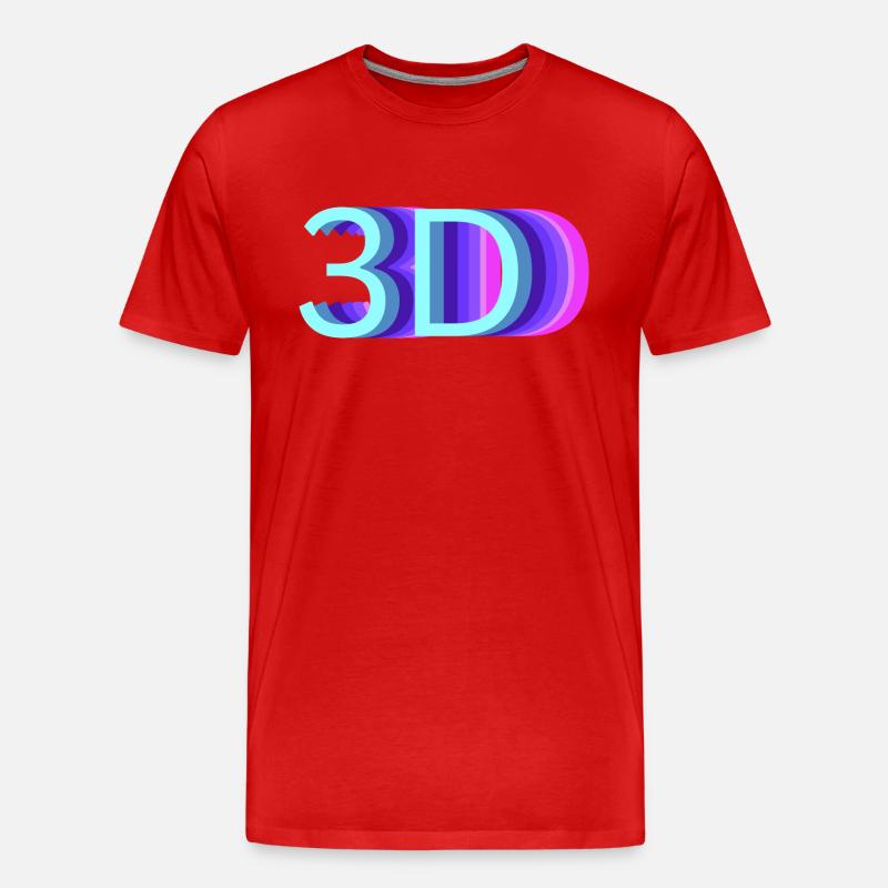 3DDD - Männer Premium Bio T-Shirt - Rot