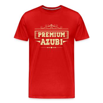 Premium Azubi - Männer Premium Bio T-Shirt - Rot - Vorne - Damien (186cm)