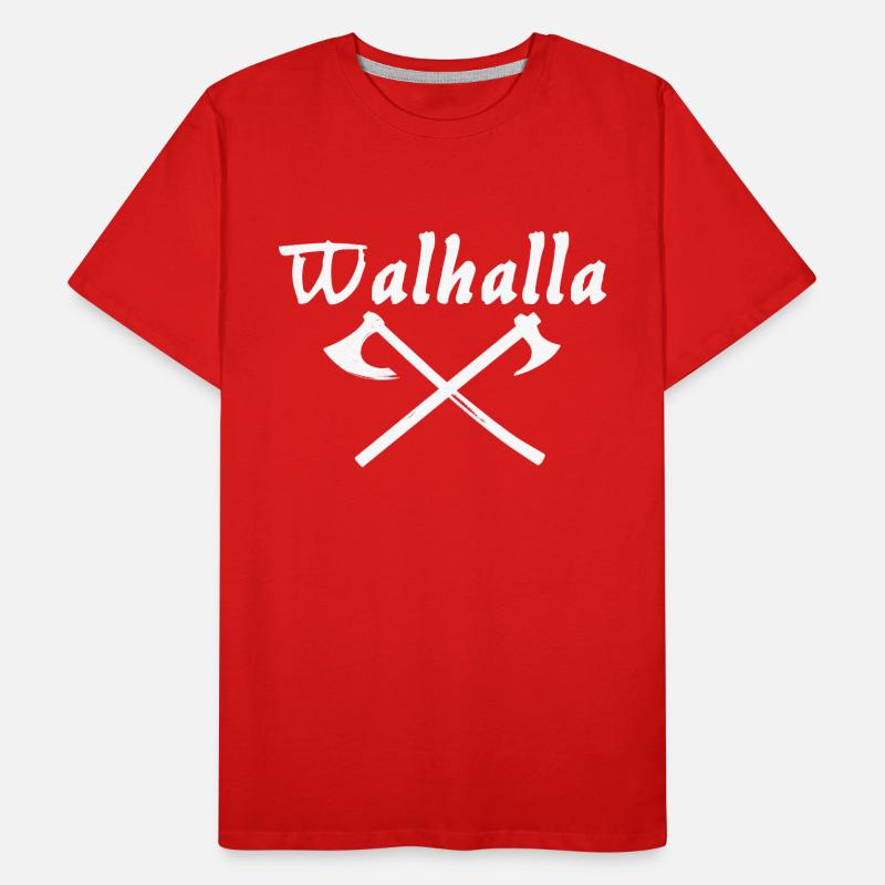 Walhalla wit Mannen premium biologisch T-shirt