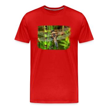 Dragonfly est un artiste volant. - T-shirt bio Premium Homme - rouge - Devant - Damien (186cm)