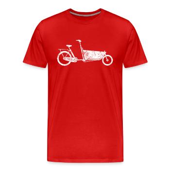 Des parents cool conduisent des vélos cargo - T-shirt bio Premium Homme - rouge - Devant - Damien (186cm)