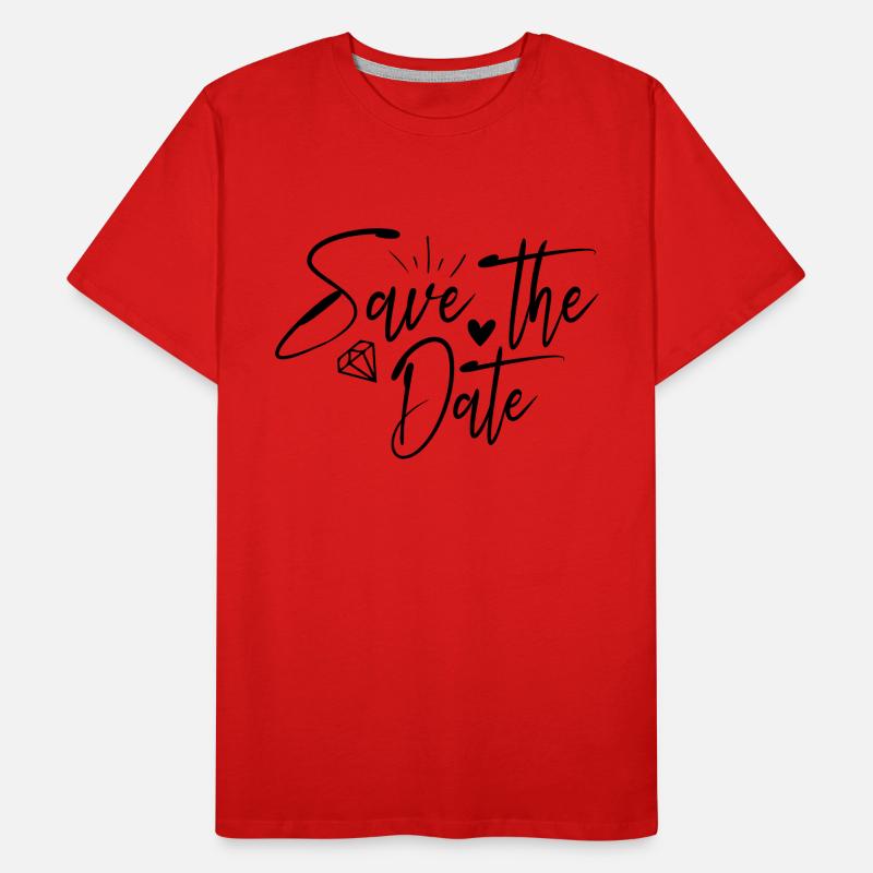 lagre datoen Premium økologisk T-skjorte for menn