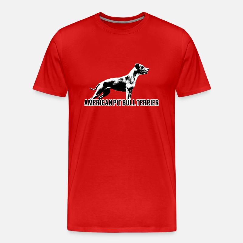 American Pitbull Terrier - Männer Premium Bio T-Shirt - Rot