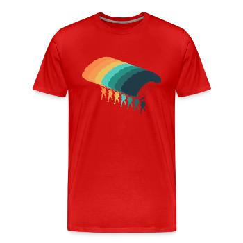 Parachute vintage - T-shirt bio Premium Homme - rouge - Devant - Damien (186cm)