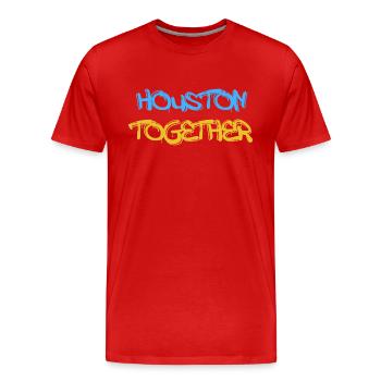 Houston Together Design pour les fiers résidents de Houston - T-shirt bio Premium Homme - rouge - Devant - Damien (186cm)
