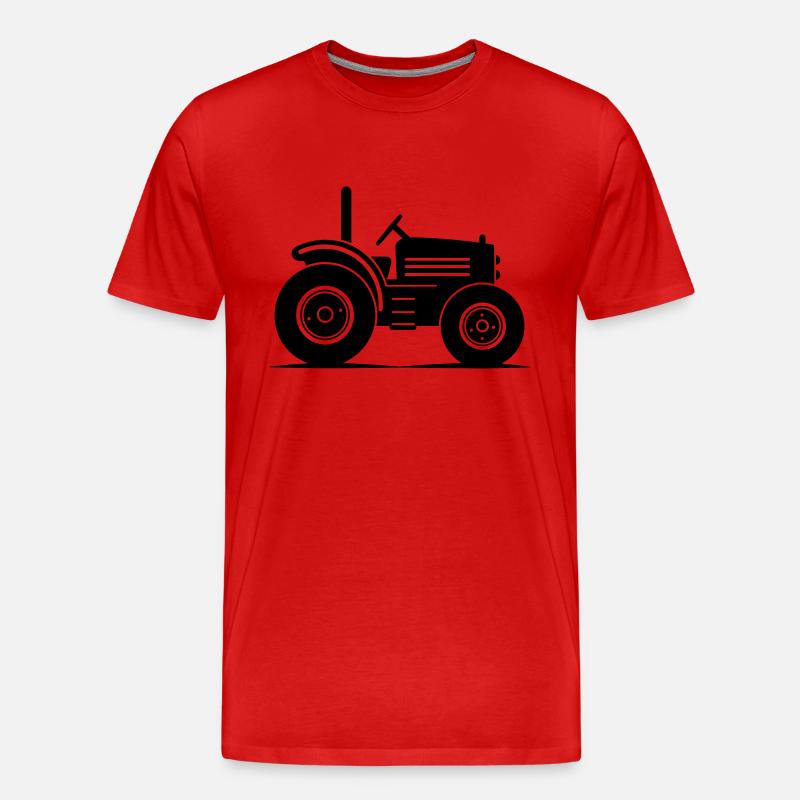 Traktor - Männer Premium Bio T-Shirt - Rot