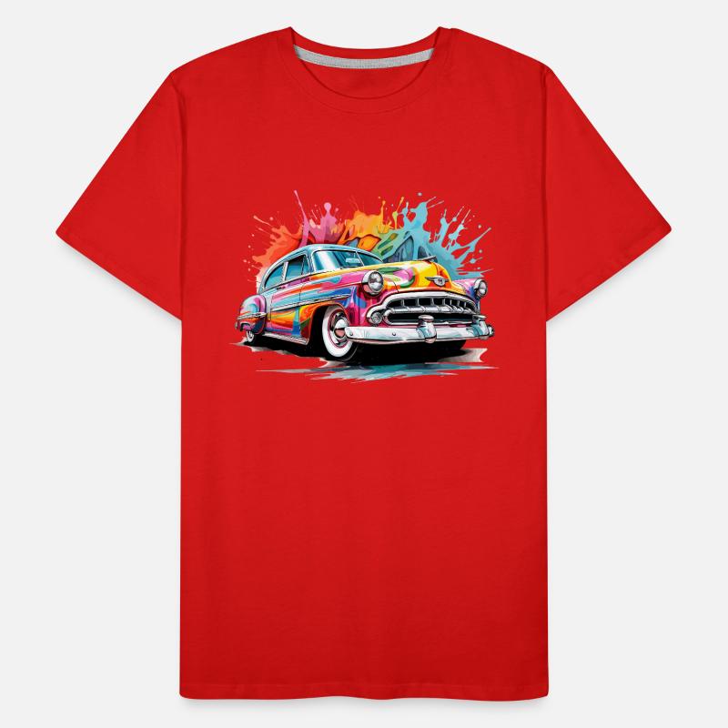 bunter Oldtimer Männer Premium Bio T-Shirt