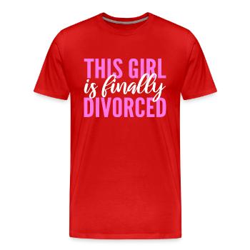 Scheidung Humor Paartherapeut - Männer Premium Bio T-Shirt - Rot - Vorne - Damien (186cm)