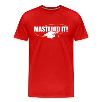 Master 2024 Master's Degree Graduation Doctorate - Men's Premium Organic T-Shirt - red - Front - Damien (186cm)