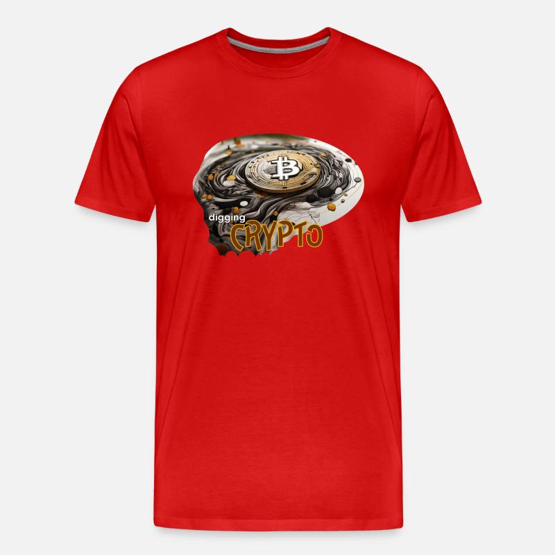 Krypto Währung, crypto digging - Männer Premium Bio T-Shirt - Rot