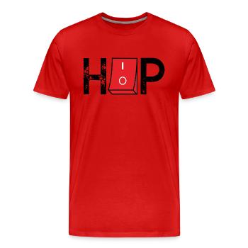 Music on off HipHop ON OFF - Männer Premium Bio T-Shirt - Rot - Vorne - Damien (186cm)
