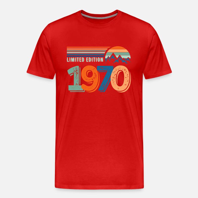 Limitierte Auflage 1970 - Männer Premium Bio T-Shirt - Rot