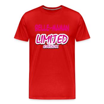 BELLE MAMAN LIMITIERTE AUFLAGE - Männer Premium Bio T-Shirt - Rot - Vorne - Damien (186cm)