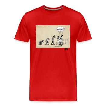 Homo personatus - T-shirt bio Premium Homme - rouge - Devant - Damien (186cm)