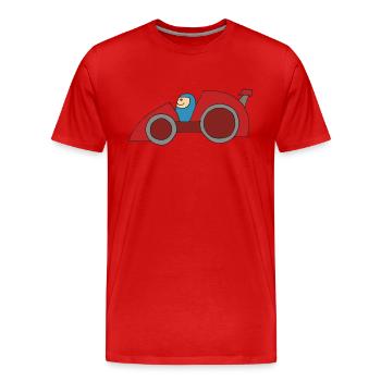 rennwagen - Männer Premium Bio T-Shirt - Rot - Vorne - Damien (186cm)