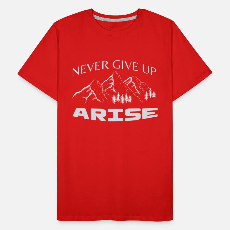 Never give Up Männer Premium Bio T-Shirt