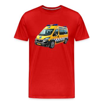 Krankenwagen modern - Männer Premium Bio T-Shirt - Rot - Vorne - Damien (186cm)
