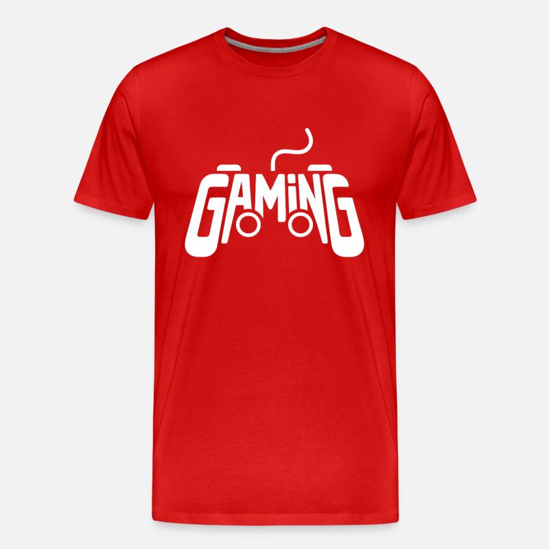 Gaming Controller Gamer Videospiel Controller - Männer Premium Bio T-Shirt - Rot