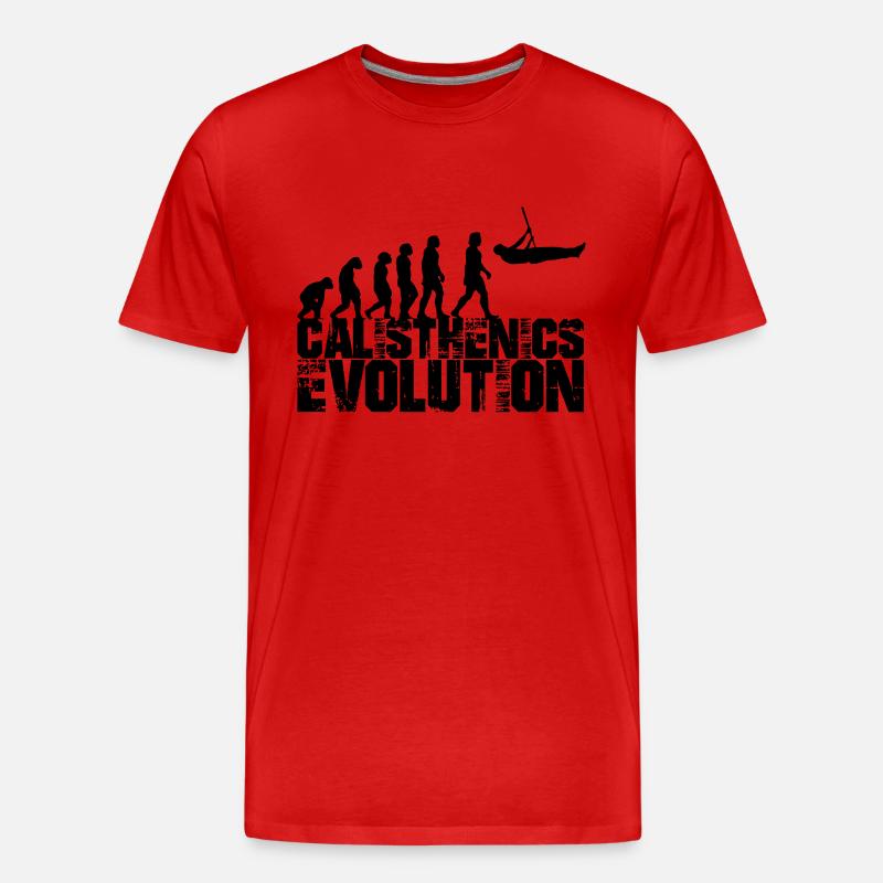 calisthenics evolution - Männer Premium Bio T-Shirt - Rot
